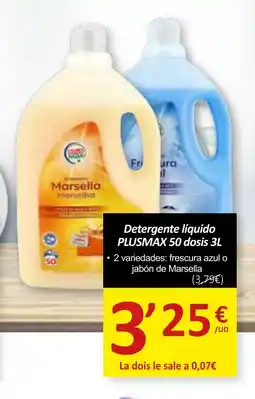 SPAR PLUSMAX Detergente líquido 50 dosis 3L oferta