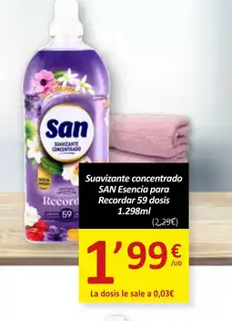 SPAR SAN Suavizante concentrado Esencia para oferta