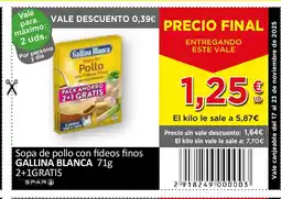 SPAR GALLINA BLANCA Sopa de pollo con fideos finos oferta