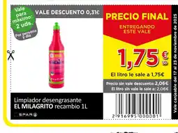 SPAR EL MILAGRITO Limpiador desengrasante recambio oferta