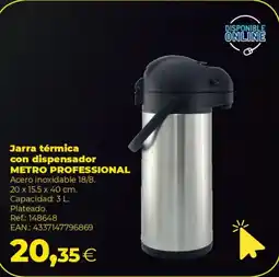 Makro METRO PROFESSIONAL Jarra térmica con dispensador oferta