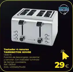 Makro TARRINGTON HOUSE Tostador 4 ranuras oferta