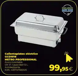 Makro METRO PROFESSIONAL Calientaplatos eléctrico GCD1016 oferta