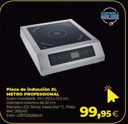 Makro METRO PROFESSIONAL Placa de inducción XL oferta
