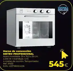 Makro METRO PROFESSIONAL Horno de convección oferta