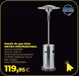 Makro METRO PROFESSIONAL Estufa de gas Seta oferta