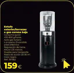 Makro Estufa exterior/terrazas a gas corona baja oferta