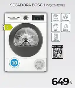 Tien 21 BOSCH Secadora wqg243does oferta