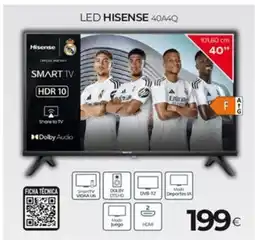 Tien 21 HISENSE Led 40a4q oferta