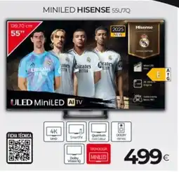 Tien 21 HISENSE Miniled 55u7q oferta