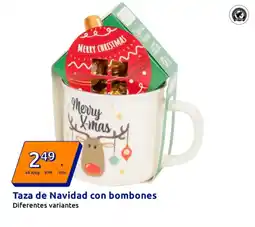 Action Taza de Navidad con bombones oferta