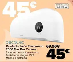 Carrefour CECOTEC Calefactor baño Readywarm 2000 Max Box Ceramic oferta