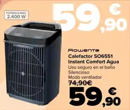 Carrefour ROWENTA Calefactor SO6551 Instant Comfort Agua oferta