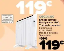 Carrefour CECOTEC Emisor térmico Readywarm 1800 Thermal conneted oferta