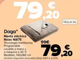 Carrefour DAGA Manta eléctrica Relax 16875 oferta