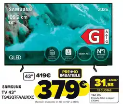 Carrefour SAMSUNG Tv 43” tq43q7faauxxc oferta