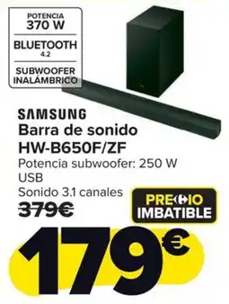 Carrefour SAMSUNG Barra de sonido HW-B650F/ZF oferta