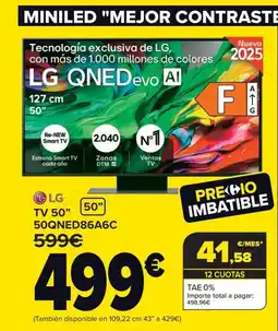Carrefour LG Tv 50" 50QNED86A6C oferta