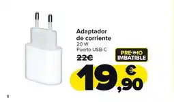 Carrefour Adaptador de corriente oferta