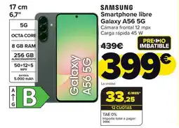 Carrefour SAMSUNG Smartphone libre Galaxy A56 5G oferta