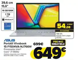 Carrefour ASUS Portátil Vivobook 15 F1504VA-NJ766W oferta