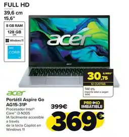 Carrefour ACER Portátil Aspire Go AG15-31P oferta