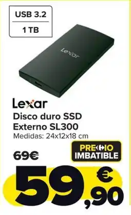 Carrefour LEXAR Disco duro SSD Externo SL300 oferta