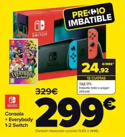 Carrefour Consola + Everybody 1-2 Switch oferta