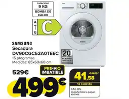 Carrefour SAMSUNG Secadora DV90CGC52A0TEEC oferta