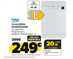 Carrefour Lavavajillas DVN05320W oferta
