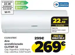Carrefour CLIMATRIC Aire acondicionado CLITWF-12 oferta