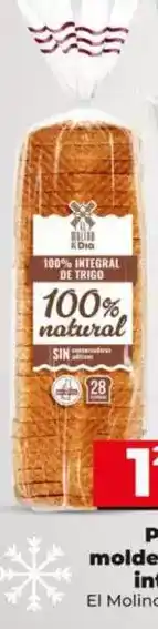 Dia El molino de dia - pan de molde 100% integral 820 g oferta