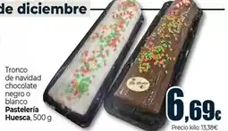 Unide Market Pastelería huesca - tronco de navidad chocolate negro o blanco oferta