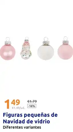 Action Figuras pequeñas de Navidad de vidrio oferta