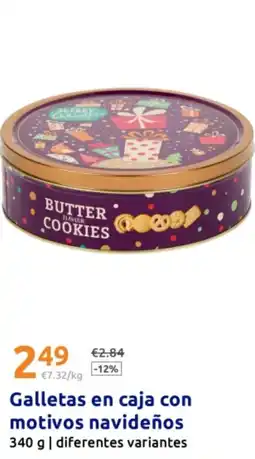 Action Galletas en caja con motivos navideños oferta