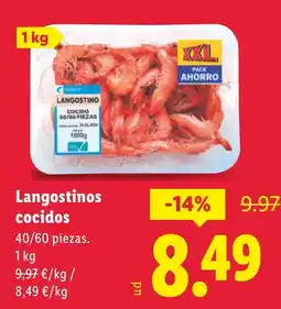 Lidl Langostinos cocidos oferta