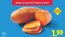 Lidl Boniato oferta