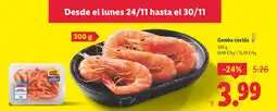 Lidl Gamba cocida oferta