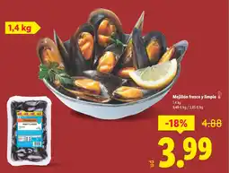 Lidl Mejillón fresco y limpio oferta