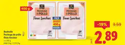 Lidl REALVALLE Pechuga de pollo finas lonchas oferta