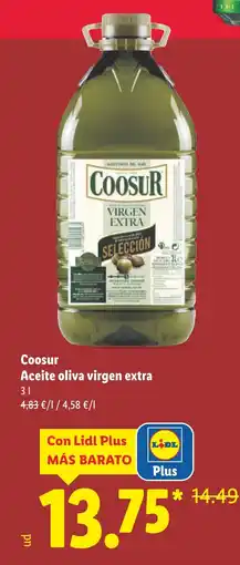 Lidl COOSUR Aceite oliva virgen extra oferta