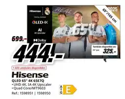 MediaMarkt HISENSE QLED 65" 4K 65E7Q oferta