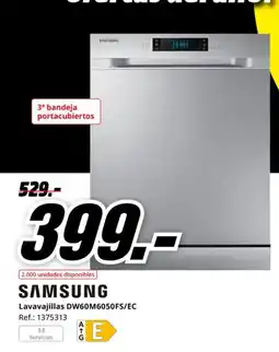 MediaMarkt SAMSUNG Lavavajillas DW60M6050FS/EC oferta