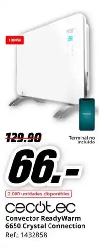 MediaMarkt CECOTEC Convector ReadyWarm 6650 Crystal Connection oferta