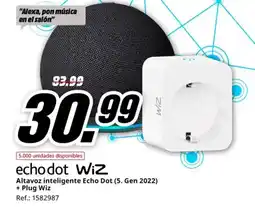 MediaMarkt ECHO POP WIZ Altavoz inteligente Echo Dot (5. Gen 2022) + Plug Wiz oferta