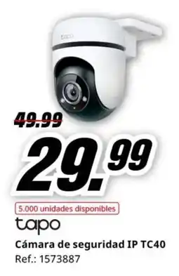 MediaMarkt TAPO Cámara de seguridad IP TC40 oferta