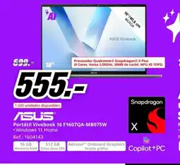 MediaMarkt ASUS Portátil Vivobook 16 F1607QA-MB075W oferta