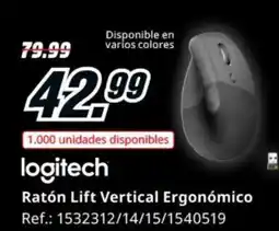 MediaMarkt LOGITECH Ratón Lift Vertical Ergonómico oferta