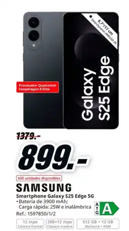 MediaMarkt SAMSUNG Smartphone Galaxy S25 Edge 5G oferta