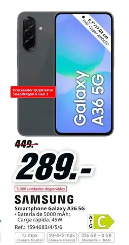 MediaMarkt SAMSUNG Smartphone Galaxy A36 5G oferta